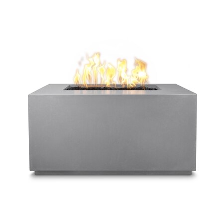 The Outdoor Plus 60 Rectangular Pismo Fire Pit, GFRC Concrete, Natural Gray, Plug, Play Electronic Ignition, Natural Gas OPT-2460EKIT-NGY-NG